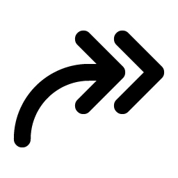 arrow bend double up right bold icon