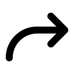 arrow bend up right bold icon