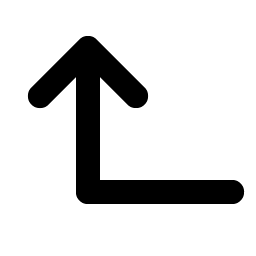 arrow elbow left up bold icon
