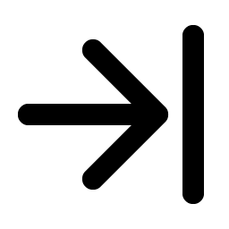 arrow line right bold icon