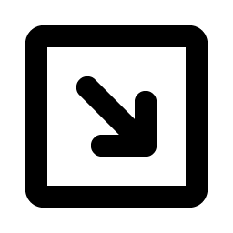 arrow square down right bold icon