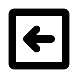 arrow square left bold icon