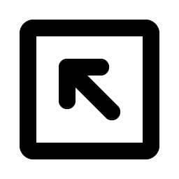 arrow square up left bold icon