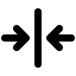 arrows in line horizontal bold icon