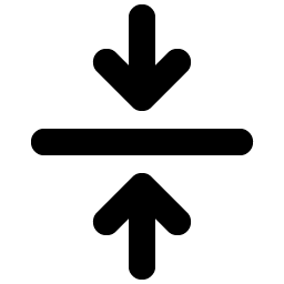 arrows in line vertical bold icon