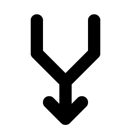 arrows merge bold icon