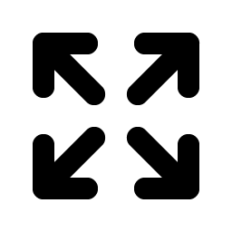 arrows out bold icon
