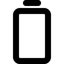 battery vertical empty bold icon