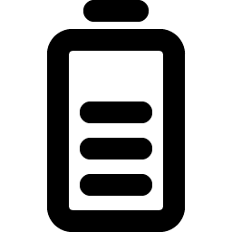 battery vertical high bold icon