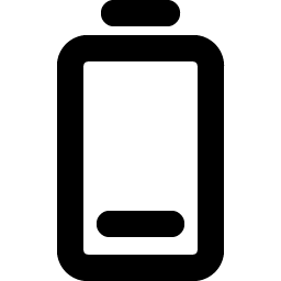 battery vertical low bold icon