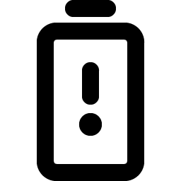 battery warning vertical bold icon