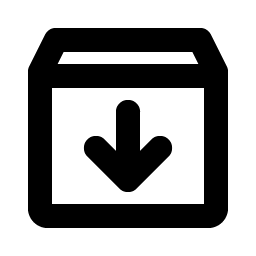 box arrow down bold icon