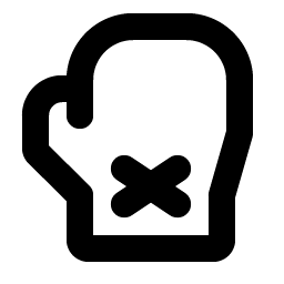 boxing glove bold icon