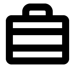 briefcase metal bold icon