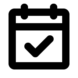 calendar check bold icon