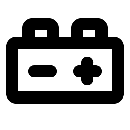 car battery bold icon
