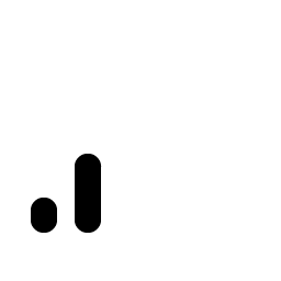 cell signal low bold icon