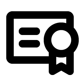 certificate bold icon