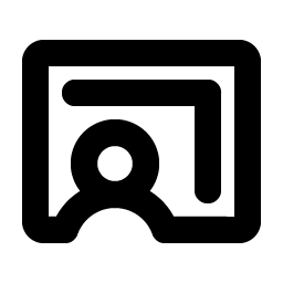 chalkboard teacher bold icon