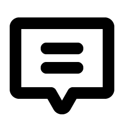 chat centered text bold icon