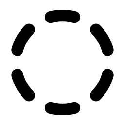 circle dashed bold icon