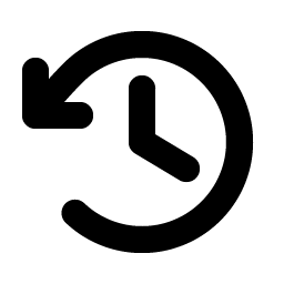 clock counter clockwise bold icon