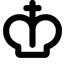 crown cross bold icon