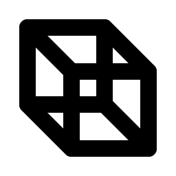 cube transparent bold icon