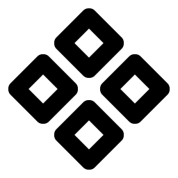 diamonds four bold icon