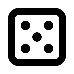 dice five bold icon
