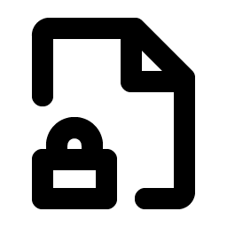 file lock bold icon