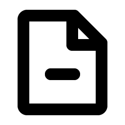 file minus bold icon
