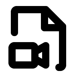 file video bold icon