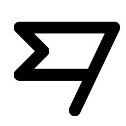 flag banner bold icon