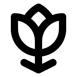 flower tulip bold icon