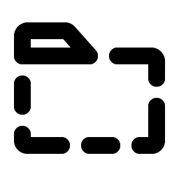 folder dashed bold icon