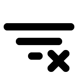 funnel simple x bold icon