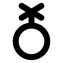 gender nonbinary bold icon