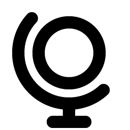 globe stand bold icon
