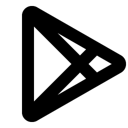 google play logo bold icon