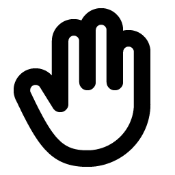 hand bold icon
