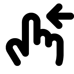 hand swipe left bold icon