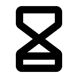 hourglass low bold icon
