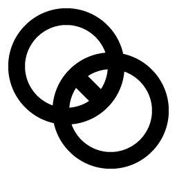 intersect bold icon