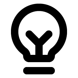 lightbulb filament bold icon