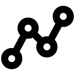 line segments bold icon