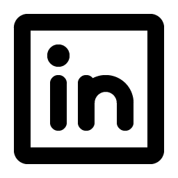 linkedin logo bold icon