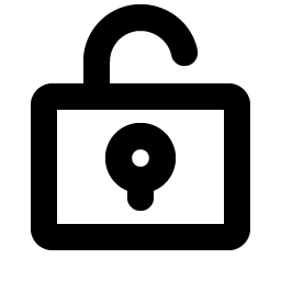 lock key open bold icon