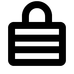 lock laminated bold icon