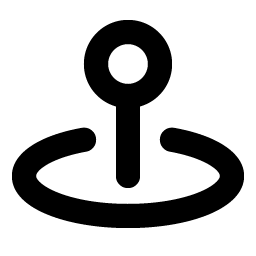 map pin simple area bold icon